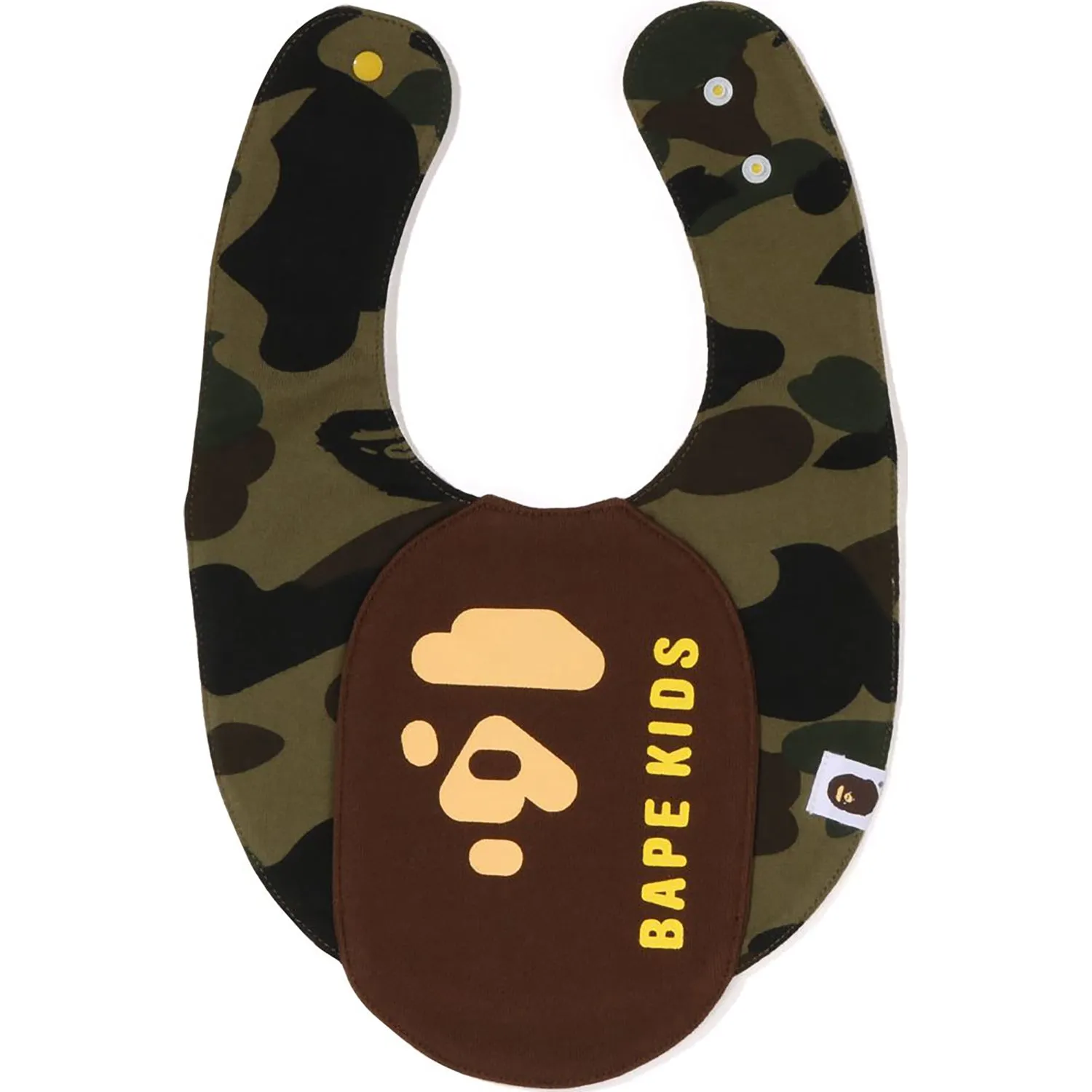 1ST CAMO APE HEAD MOTIF BIB FOR KIDS