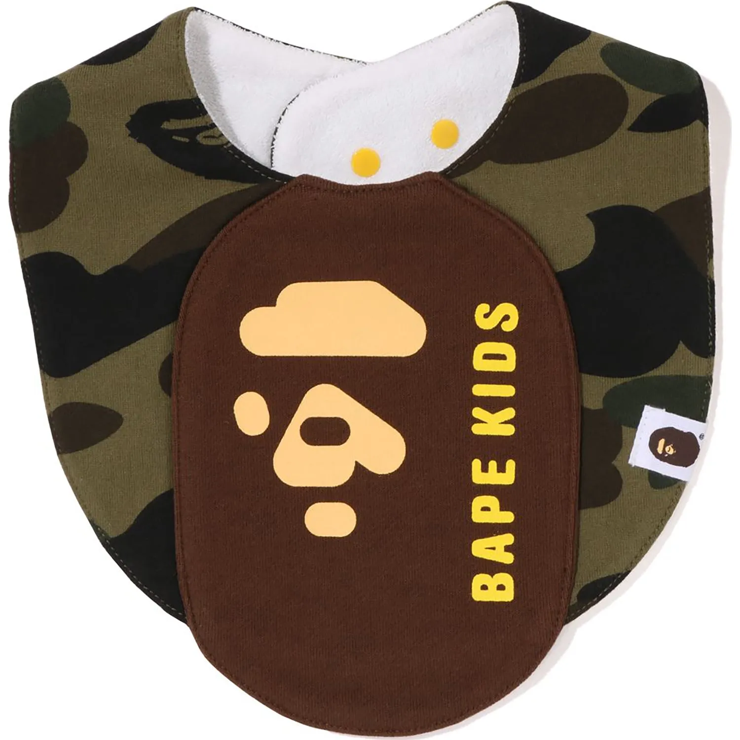 1ST CAMO APE HEAD MOTIF BIB FOR KIDS