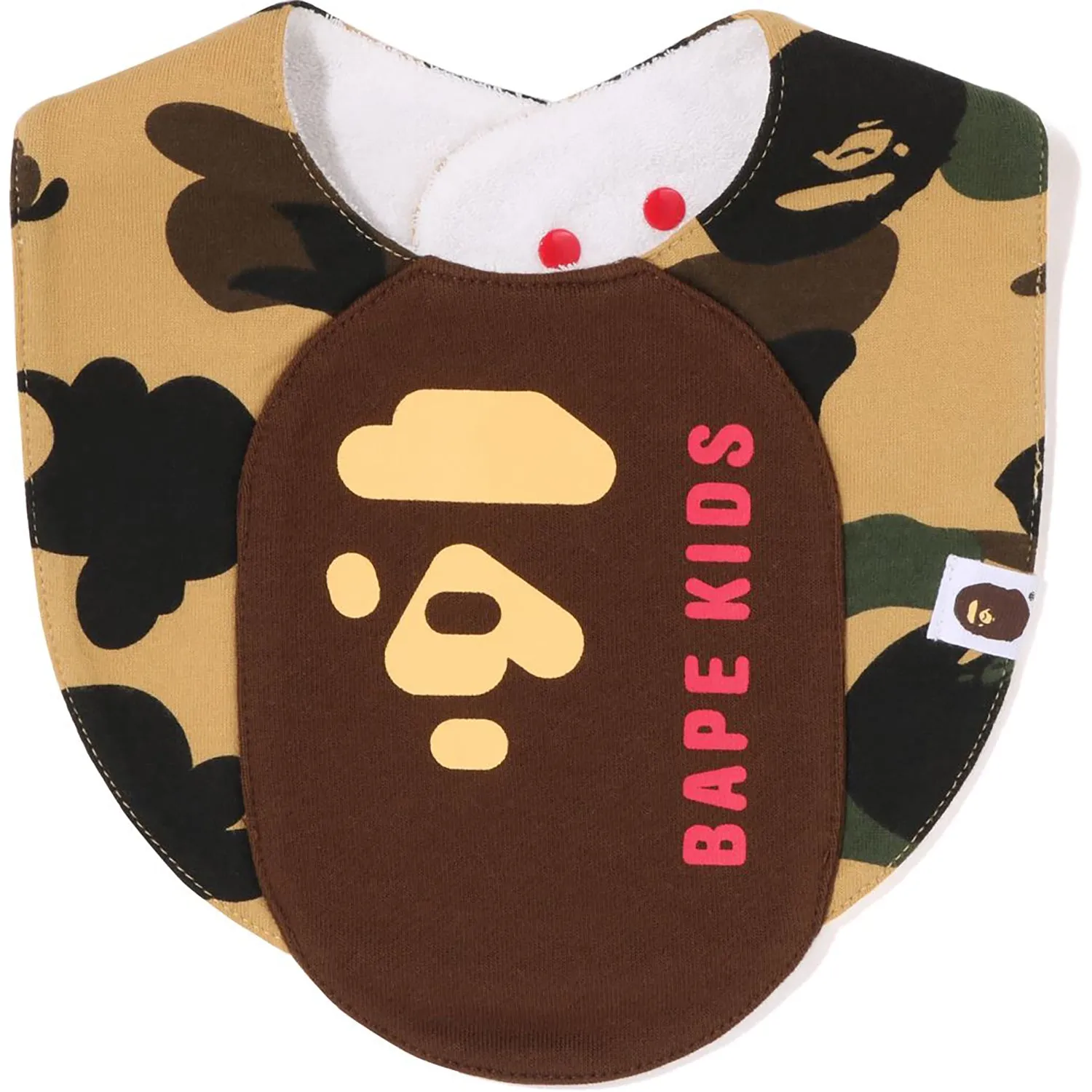 1ST CAMO APE HEAD MOTIF BIB FOR KIDS