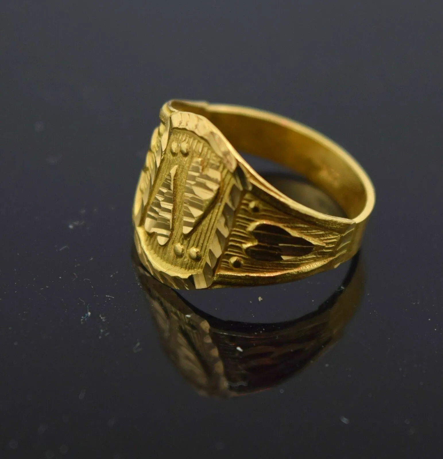 Elegant 22k 22ct Solid Gold Kids Baby Ring