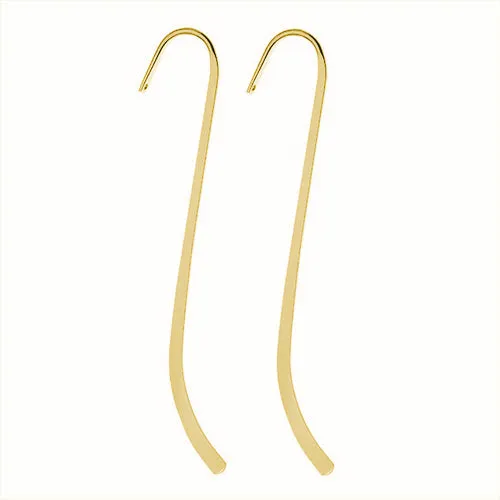 22k gold plated metal bookmark 4 3/4 inches (2 pieces)