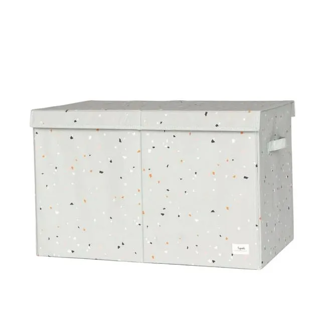 Terrazzo Green Recycled Fabric 3 Sprouts Toy Chest