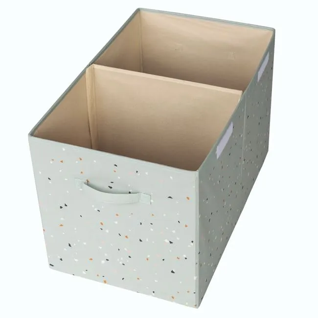 Terrazzo Green Recycled Fabric 3 Sprouts Toy Chest