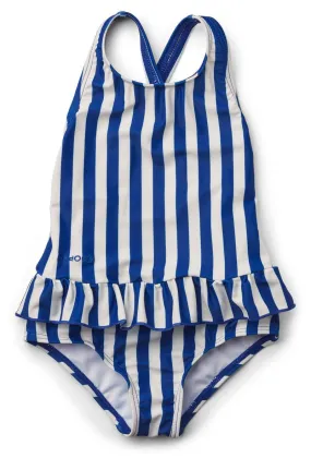 50% Off Amara Swimsuit Stripe - Surf Blue/Creme de la Creme