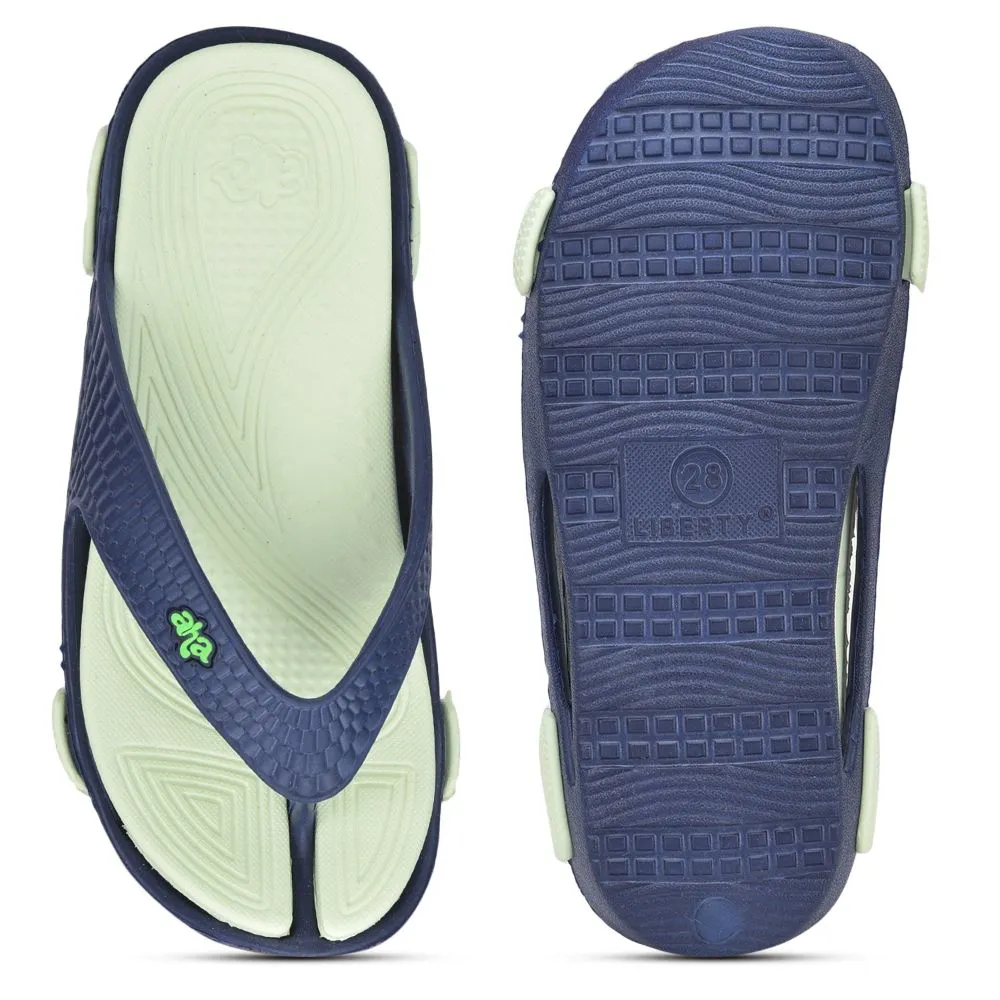 A-HA Casual Royal Blue Flip Flops For Kids SHOKER-K15 By Liberty