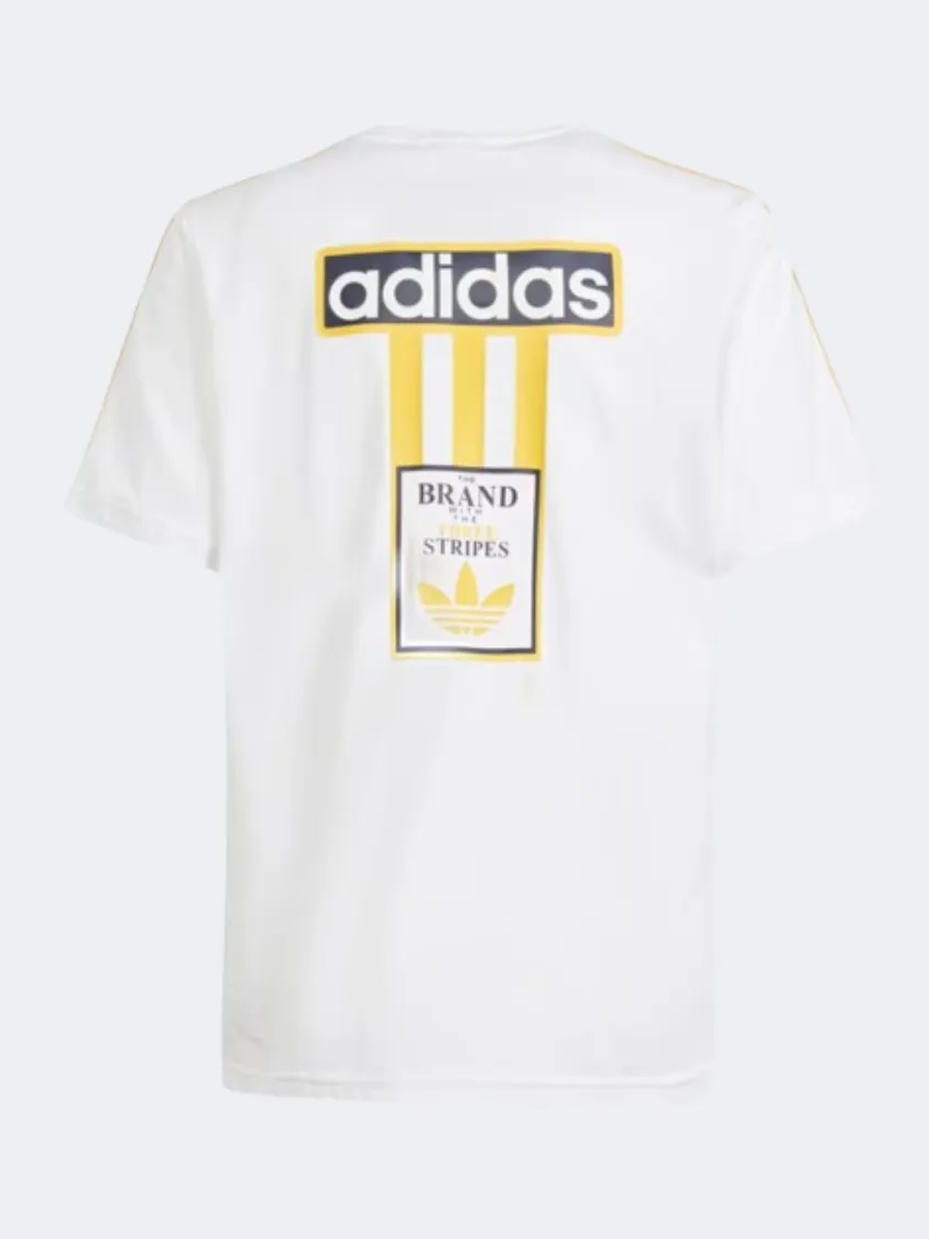 Adidas Adibreak Kids Boys Original T-Shirt White/Bold Gold