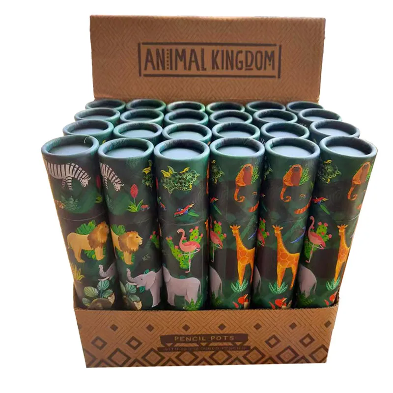 Animal Kingdom Large Colouring Pencil Tube