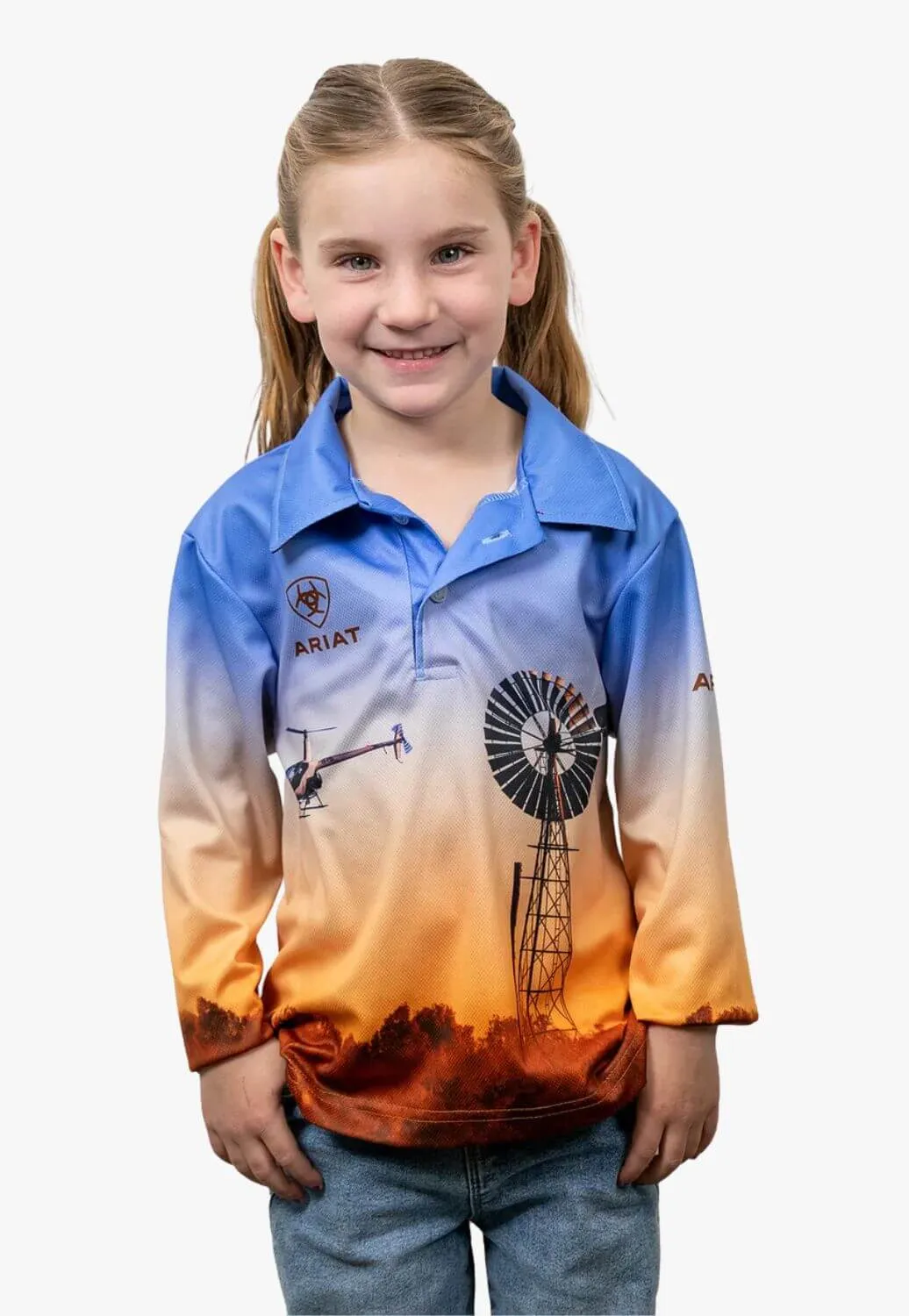 Ariat Kids Windmill Fishing Shirt