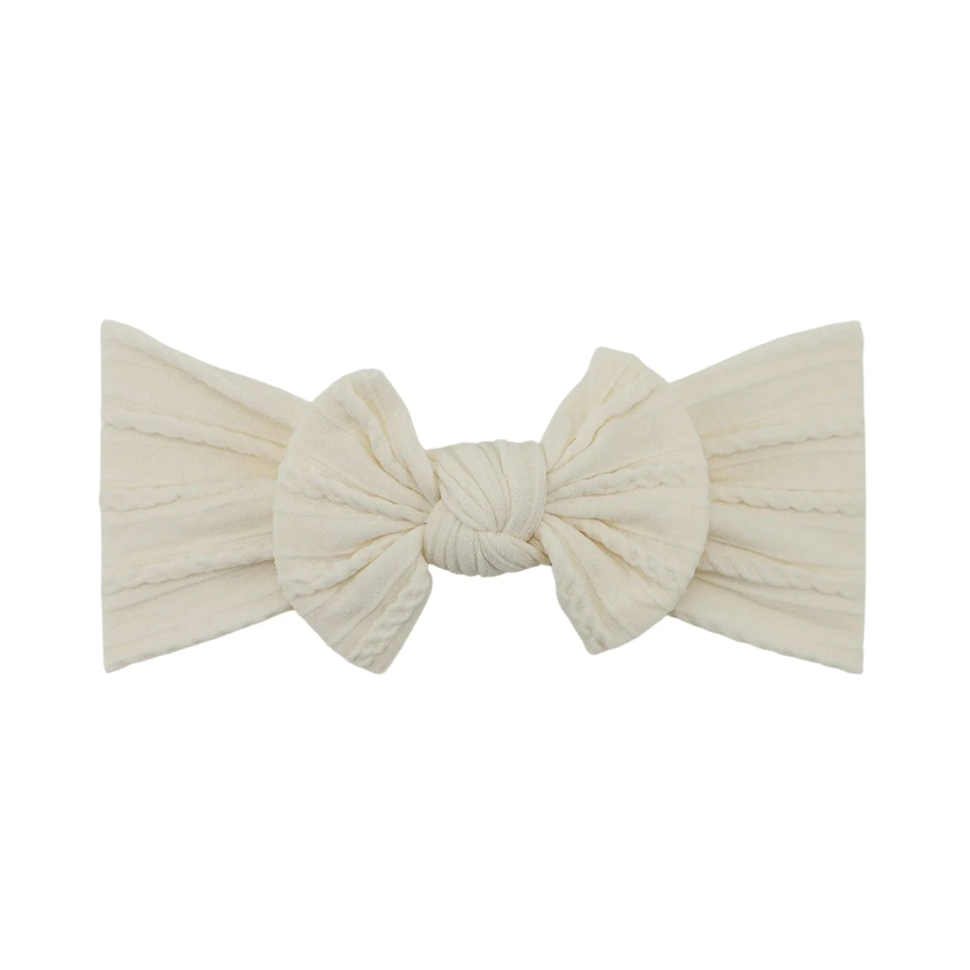 Cute Baby Bow Headband - Chalk