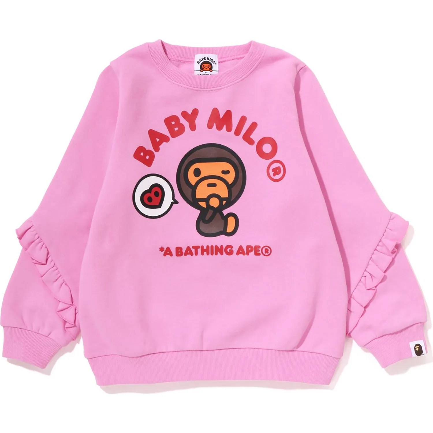 BABY MILO HEART FRILL CREWNECK FOR KIDS