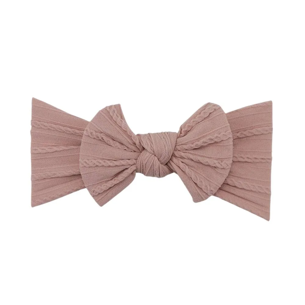 Baby Bow Headband in Blush Color