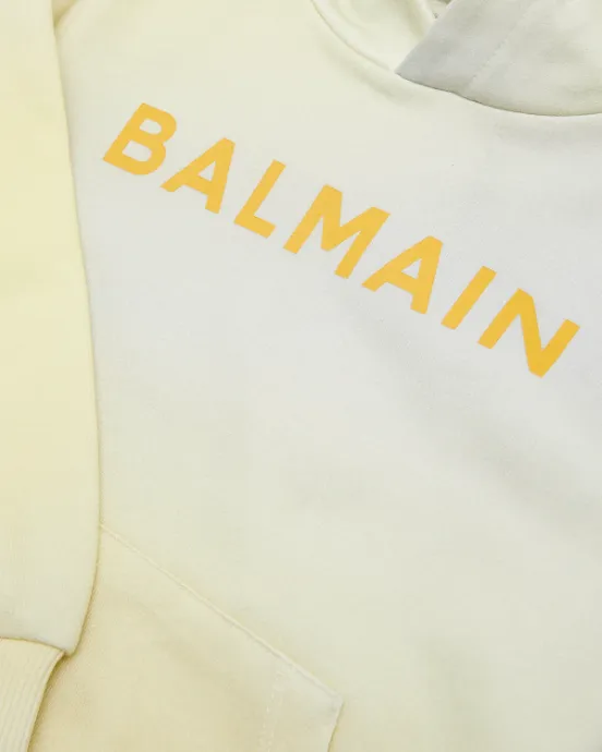 Balmain Kids Ombre Logo Hoodie