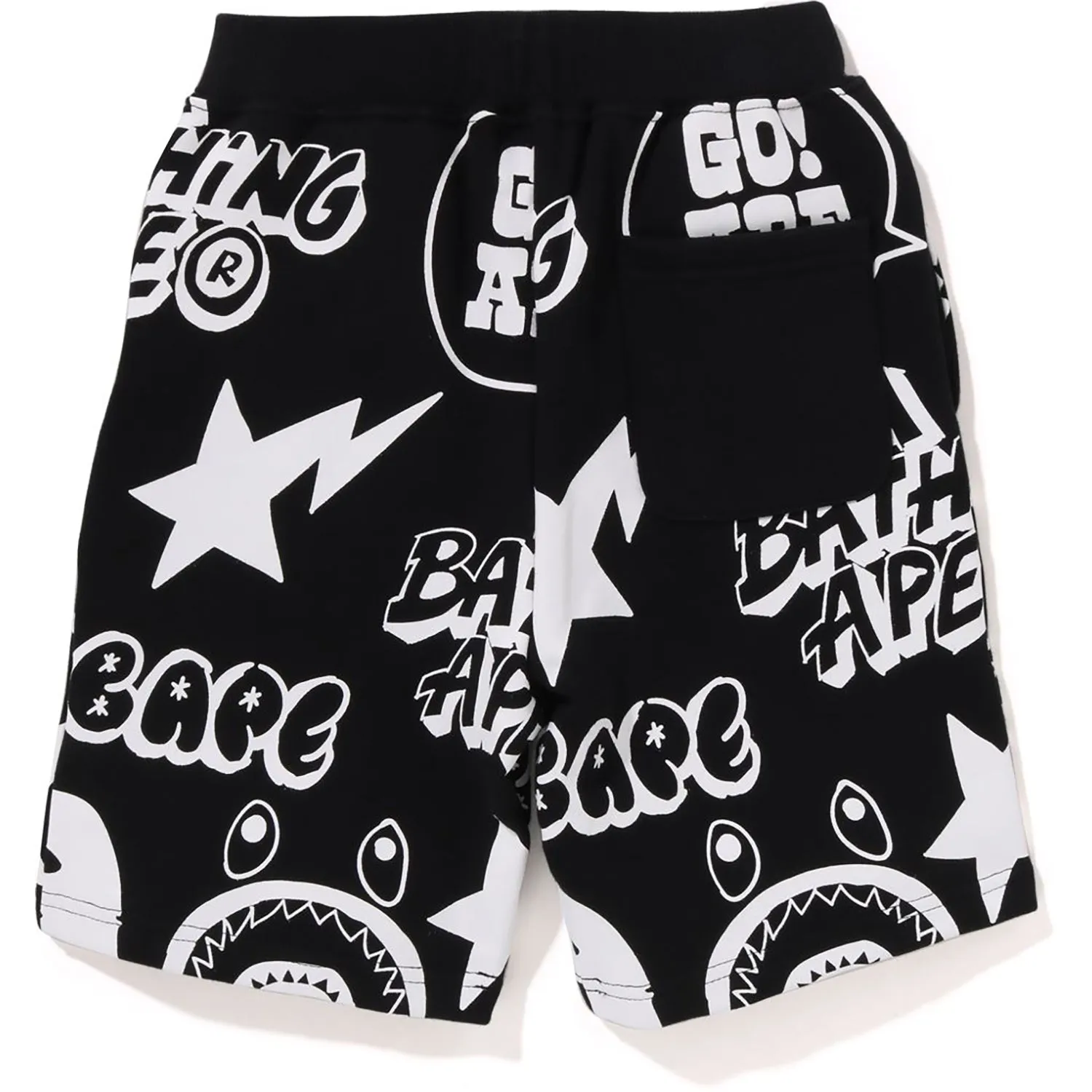 Kid's Graffiti Pattern Bape Sweat Shorts