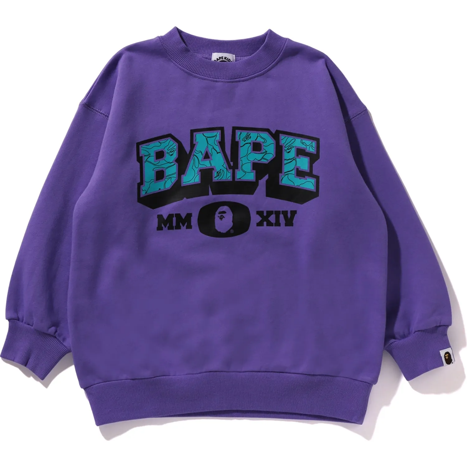 Kids Crewneck Sweatshirt with Camo Design