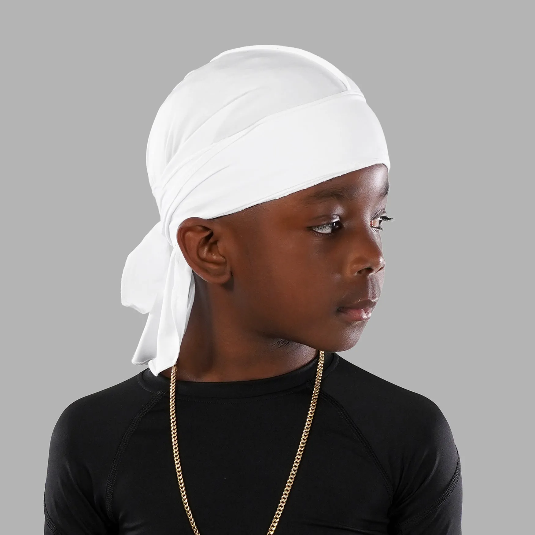 Basic White Kids Sports Durag