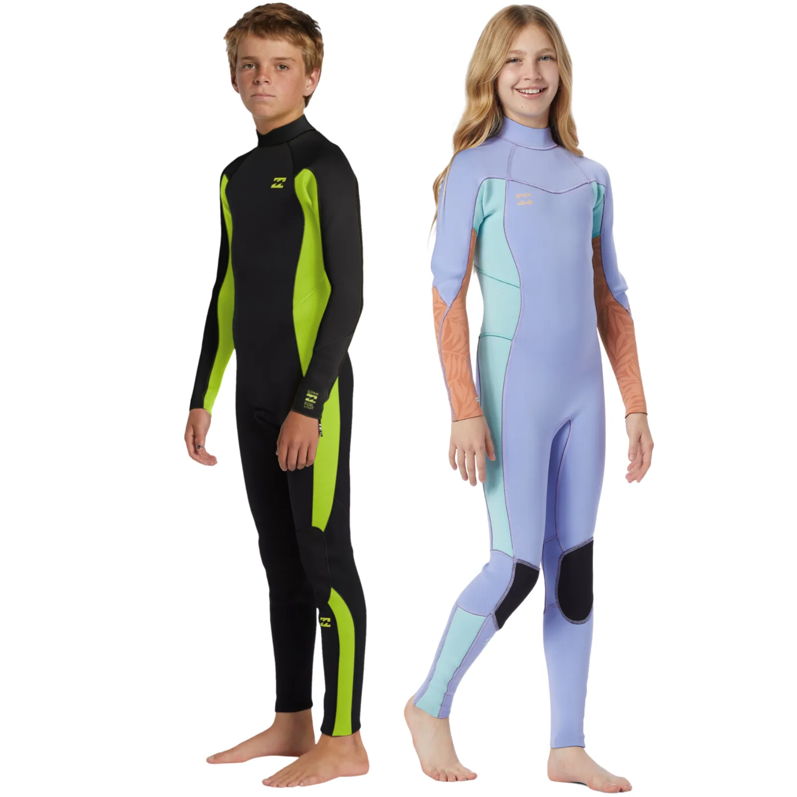 Billabong Kids 3/2mm Foil Back Zip Long Sleeve Full Length Wetsuit