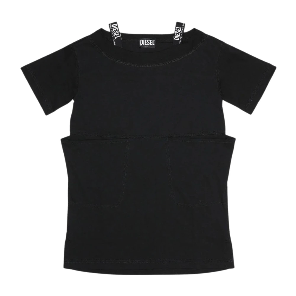 Black Cotton Dress Boat Neck Short Sleeves