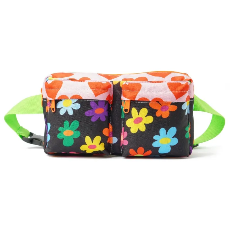 Hip Pack for Kids in Black Floral