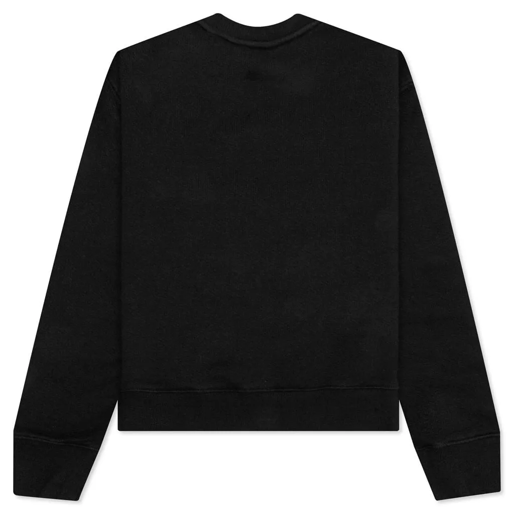 Black/White Kids Classic Overlogo Crewneck