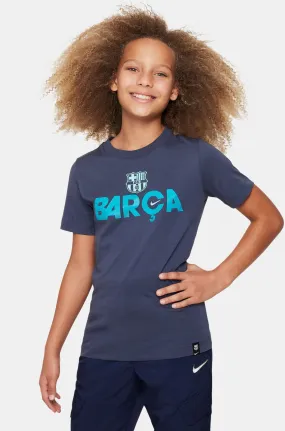 Junior Blue Nike Bara T-Shirt