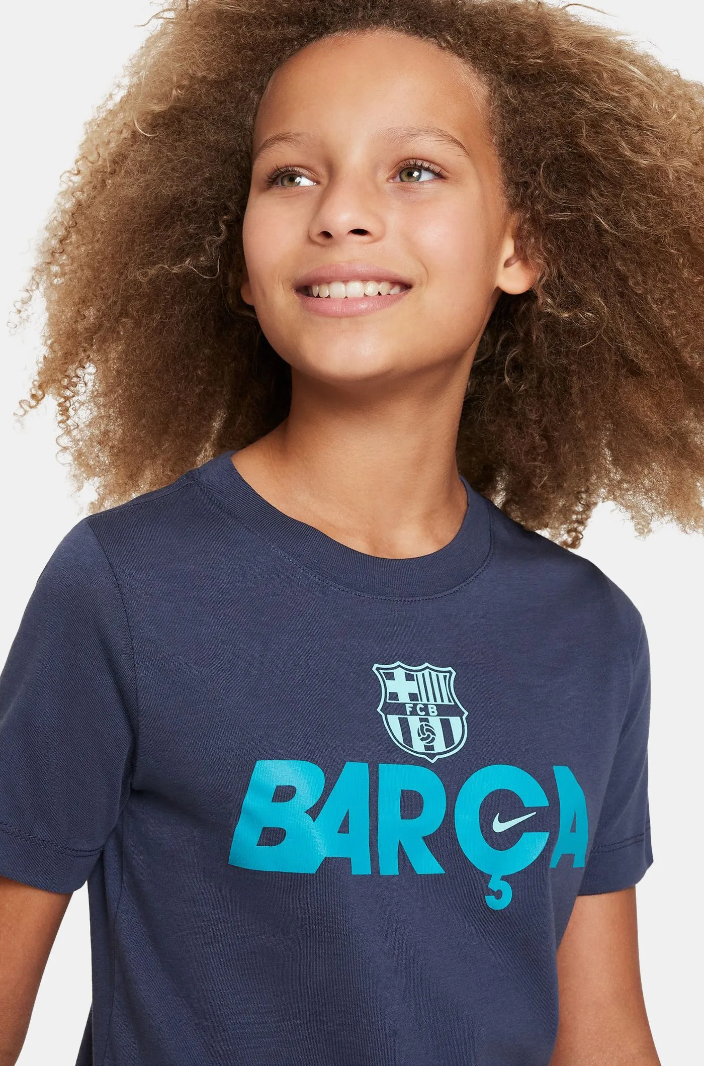 Junior Blue Nike Bara T-Shirt