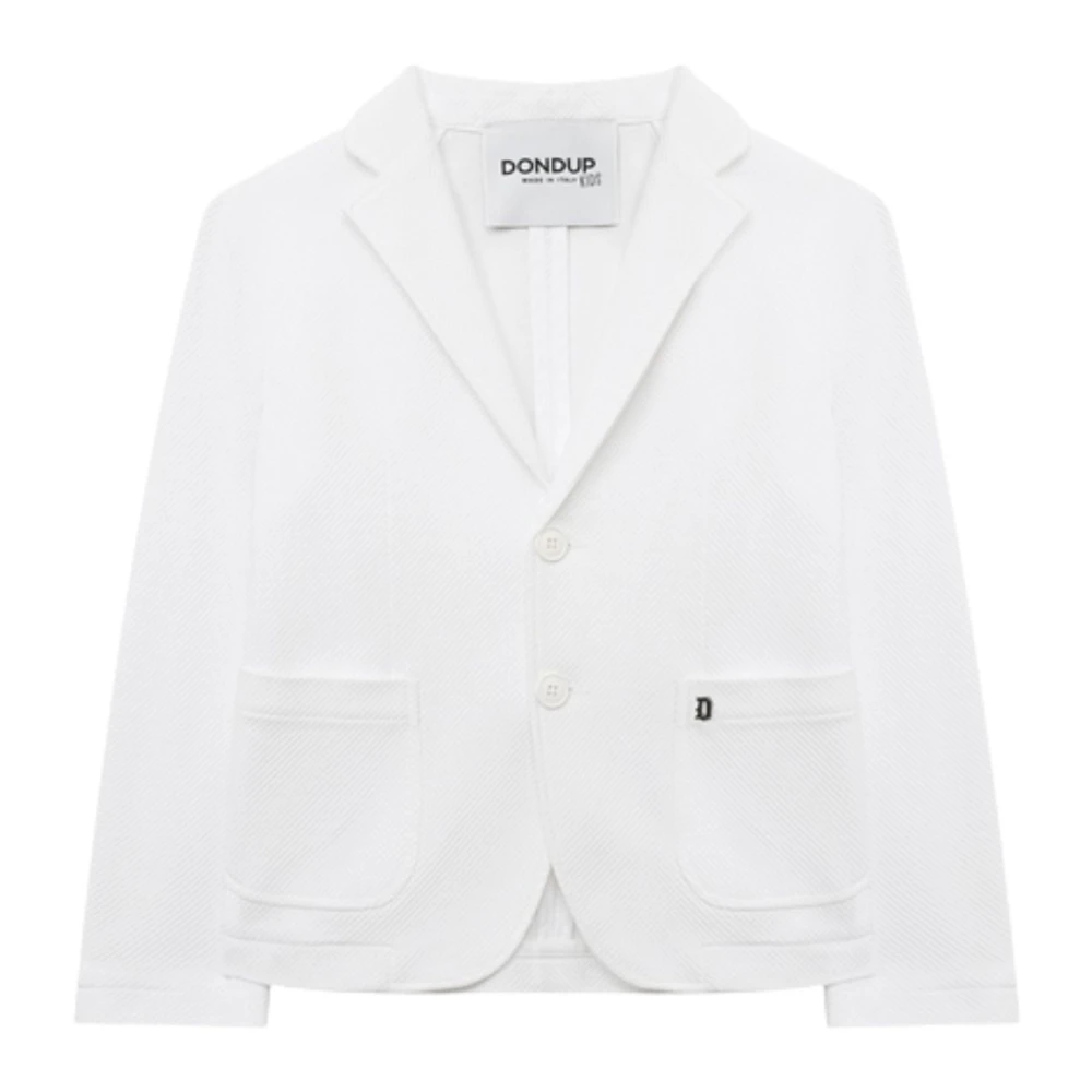 Breathable White Cotton Jacket with Gothic D Pocket