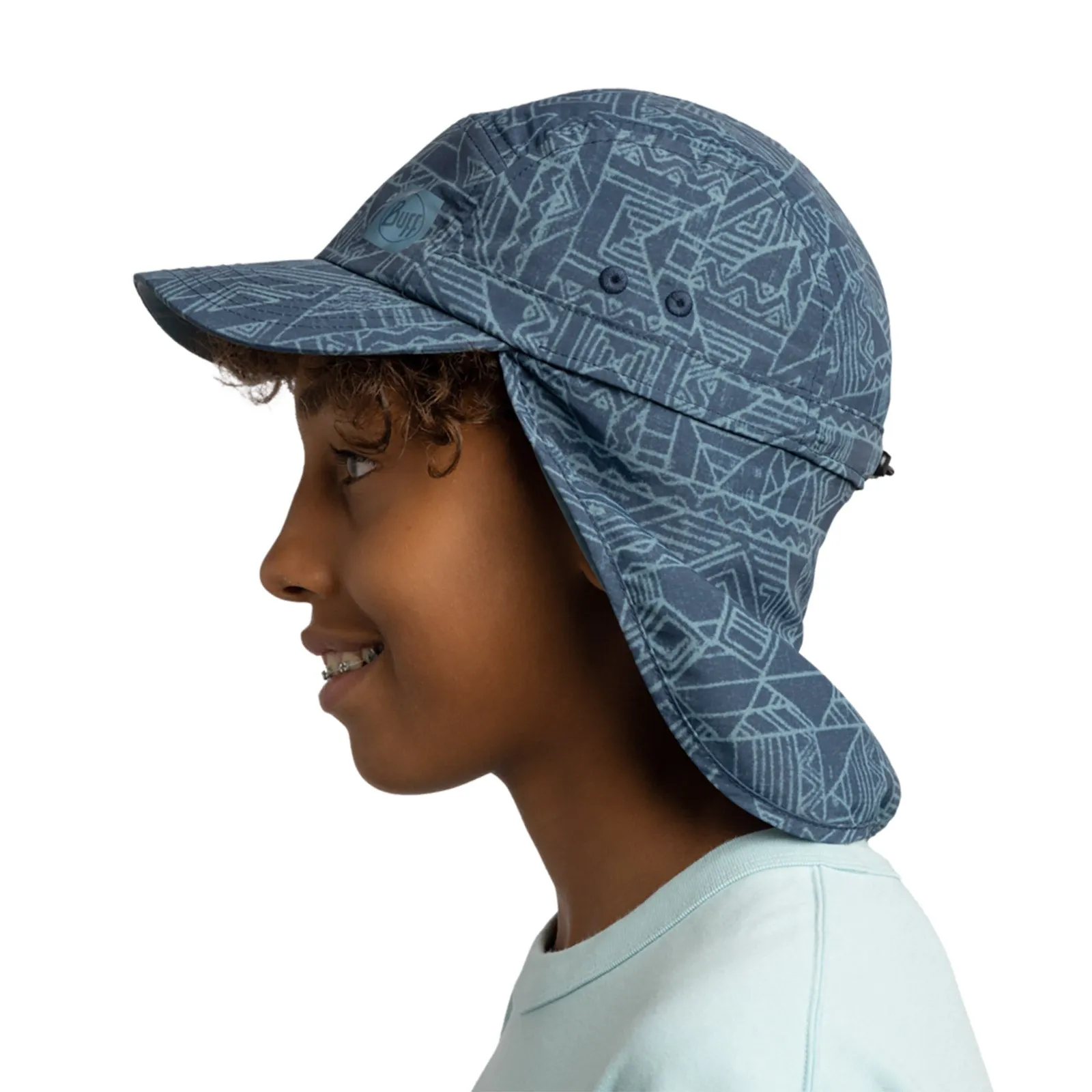 Buff Kids Beach Summer Sun Walking Hiking UPF 50 Sahara Cap - Night Blue