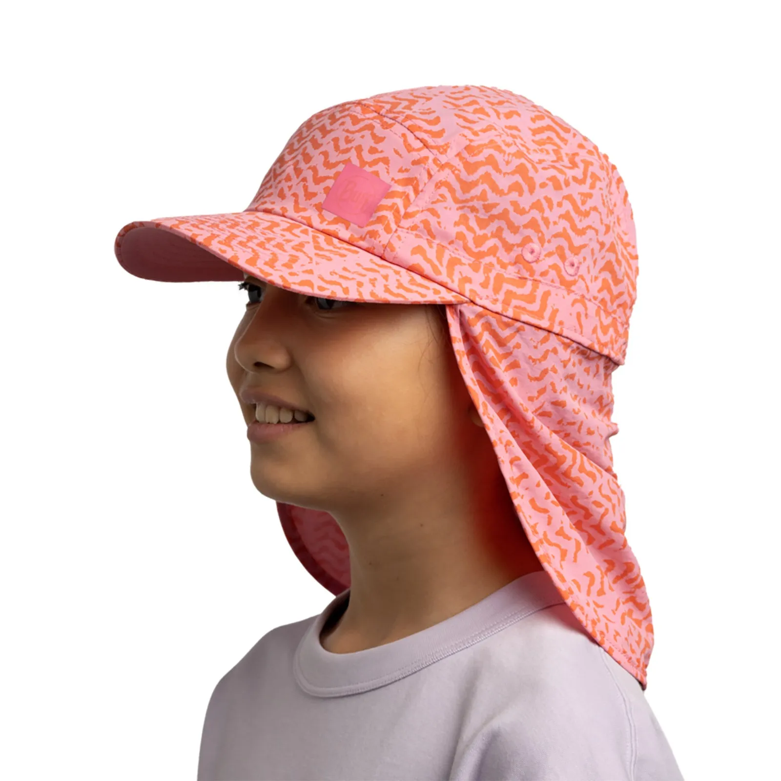 Buff Kids Girls Beach Summer Sun Walking Hiking UPF 50 Sahara Cap - Fuchsia