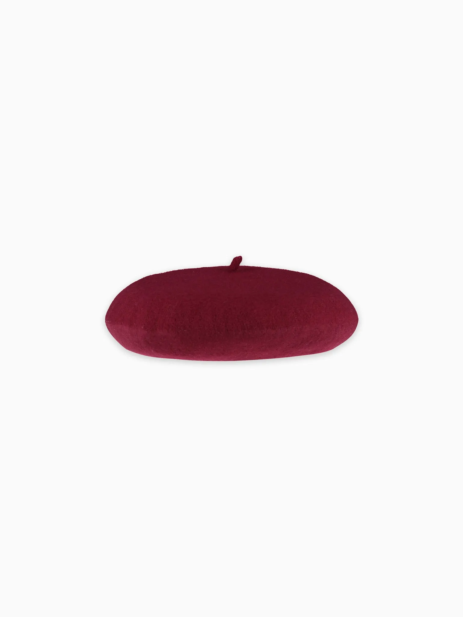 Burgundy Kids Wool Beret