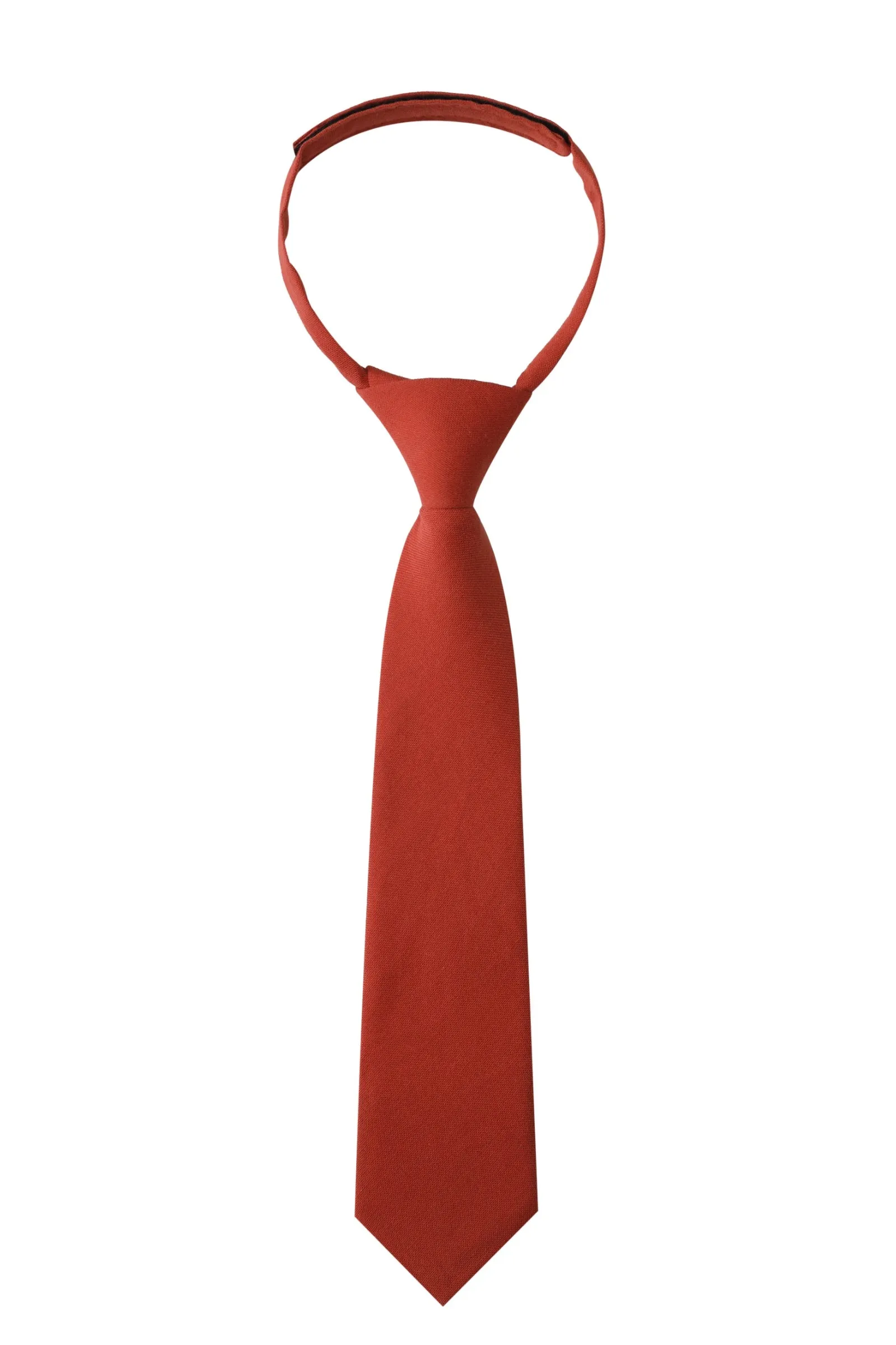 Kids Linen Necktie in Burnt Orange