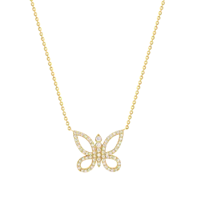 Diamond Butterfly Necklace