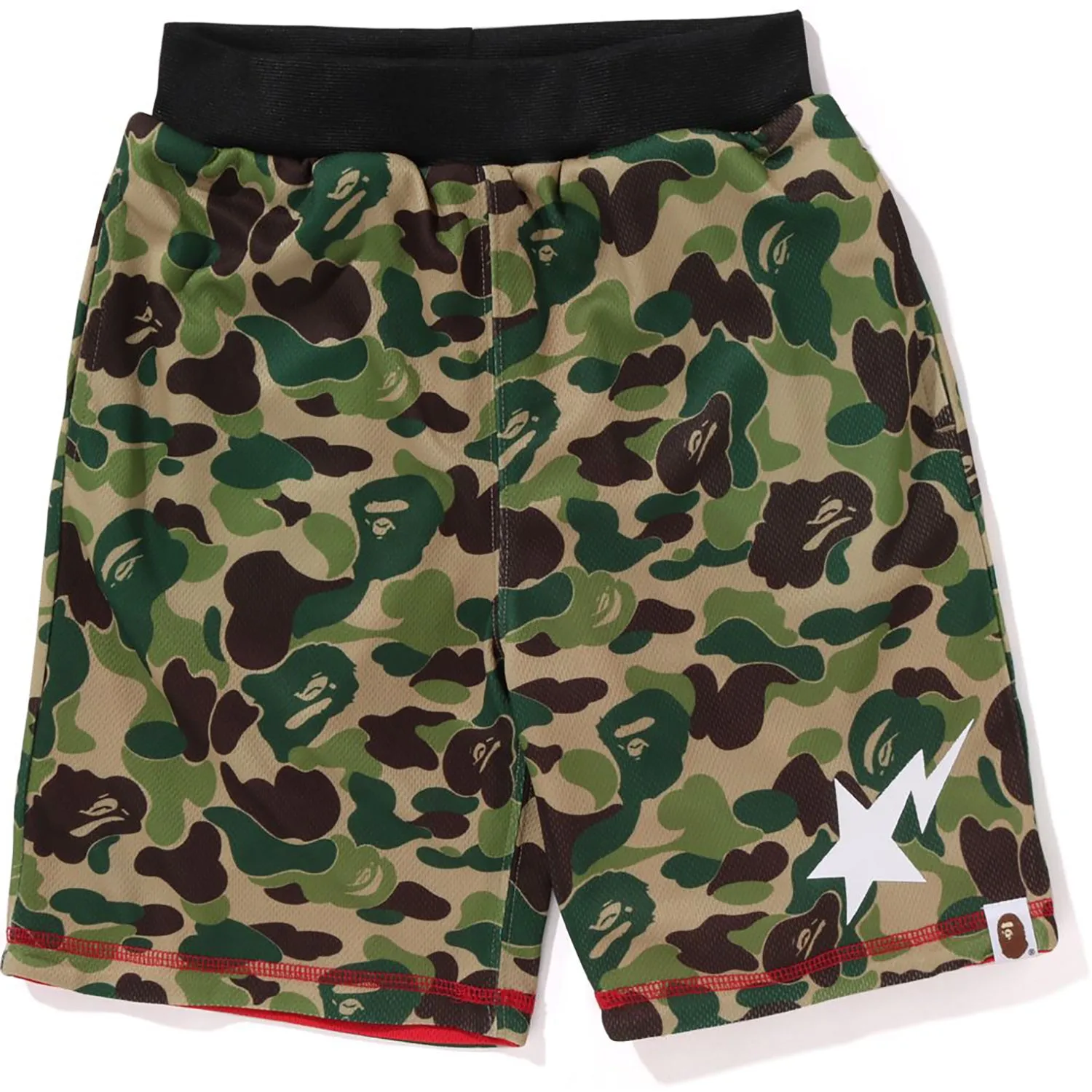 Kids Reversible Shorts in ABC Camo Mesh