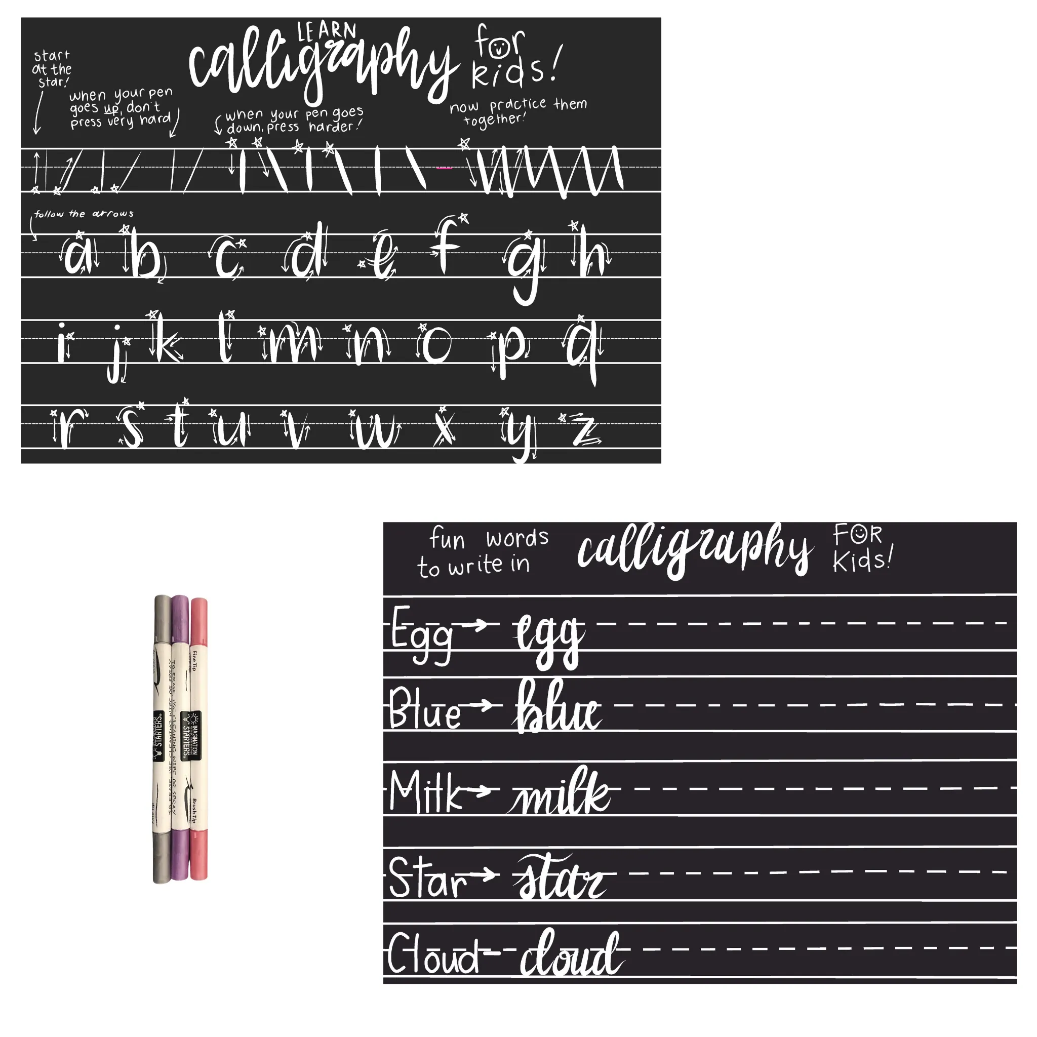 Chalkboard Calligraphy Set- Kids