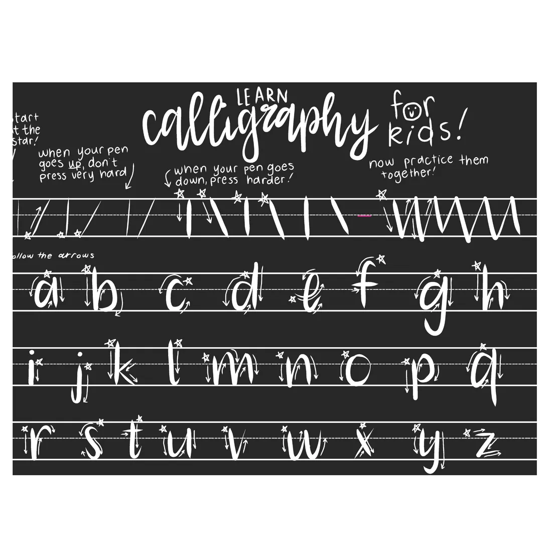 Chalkboard Calligraphy Set- Kids