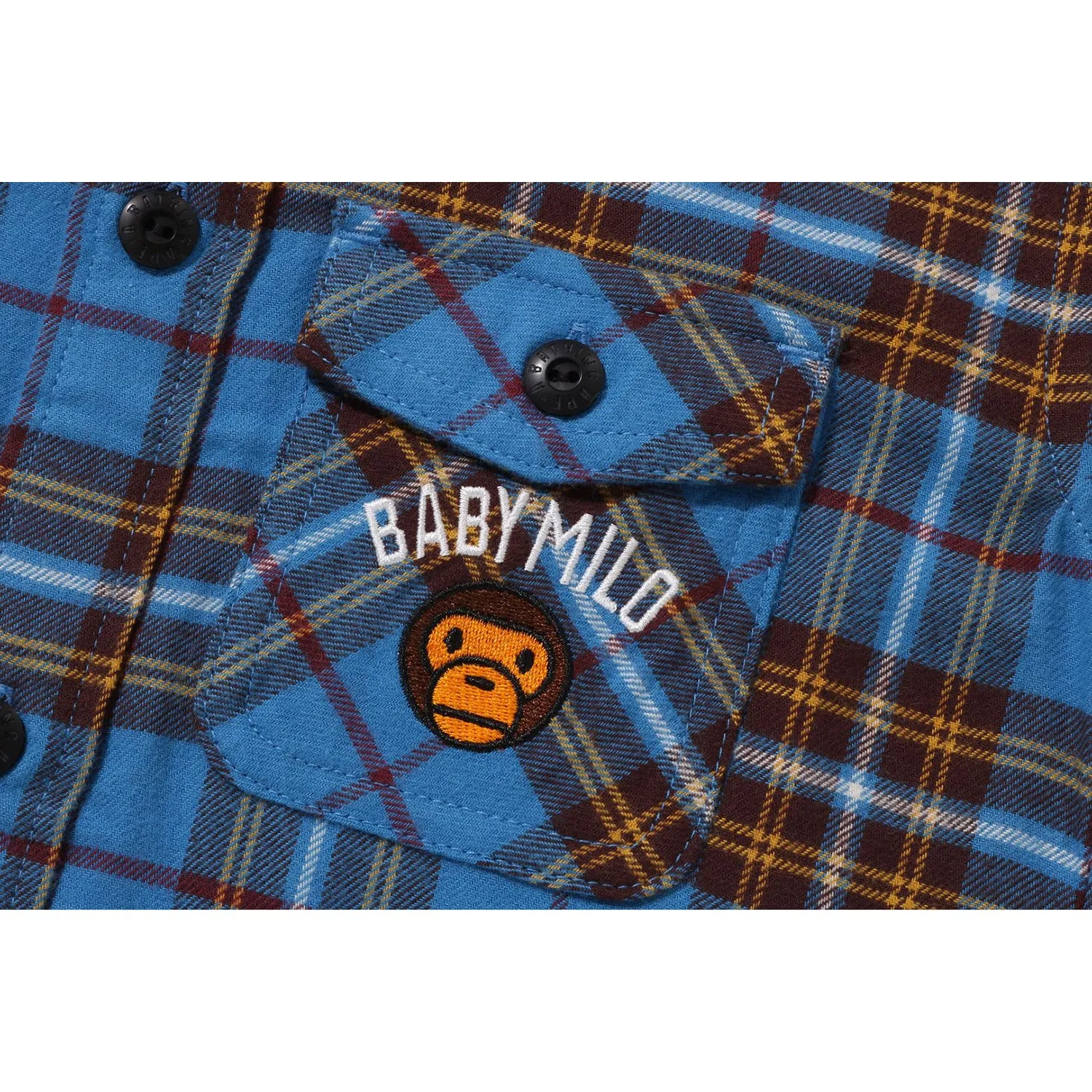 CHECK BABY MILO EMBROIDERY SHIRT FOR KIDS