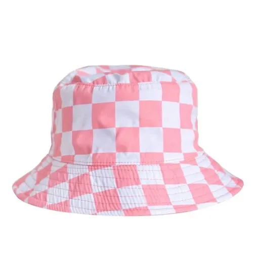 Headster - Check Yourself Reversible Peach Bucket Hat