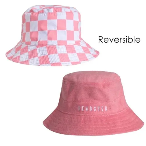 Headster - Check Yourself Reversible Peach Bucket Hat