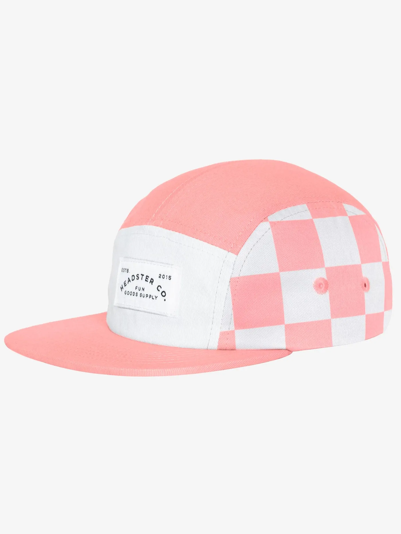 Kids Peaches Hat with 5 Panel Check Design