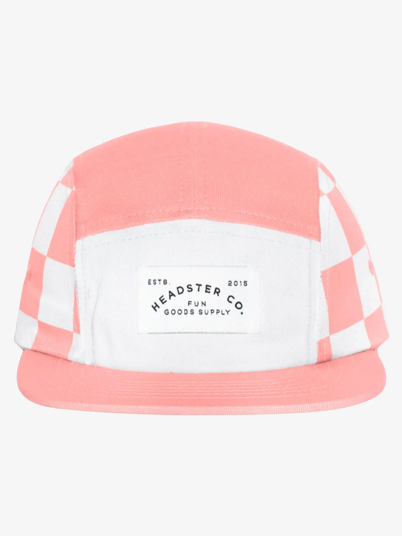 Kids Peaches Hat with 5 Panel Check Design