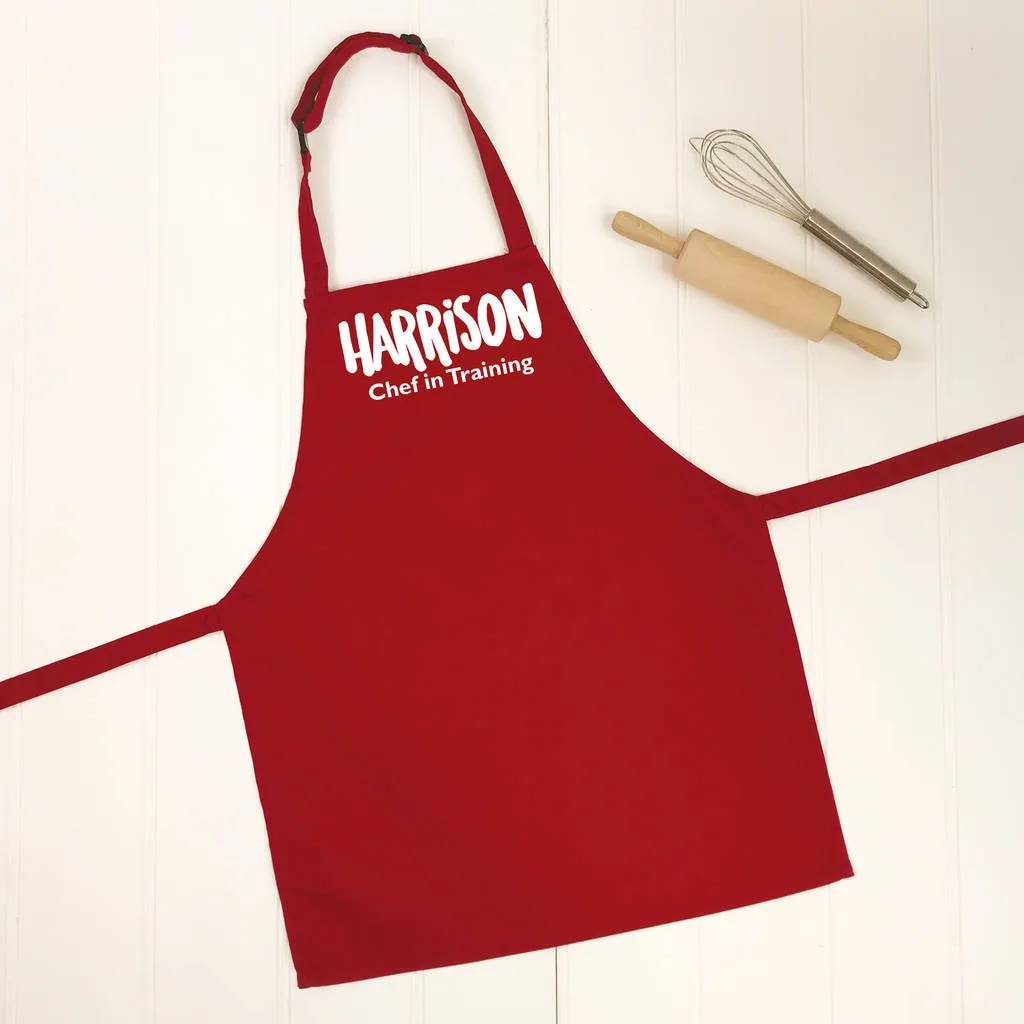 Chef In Training Personalised Kids Apron