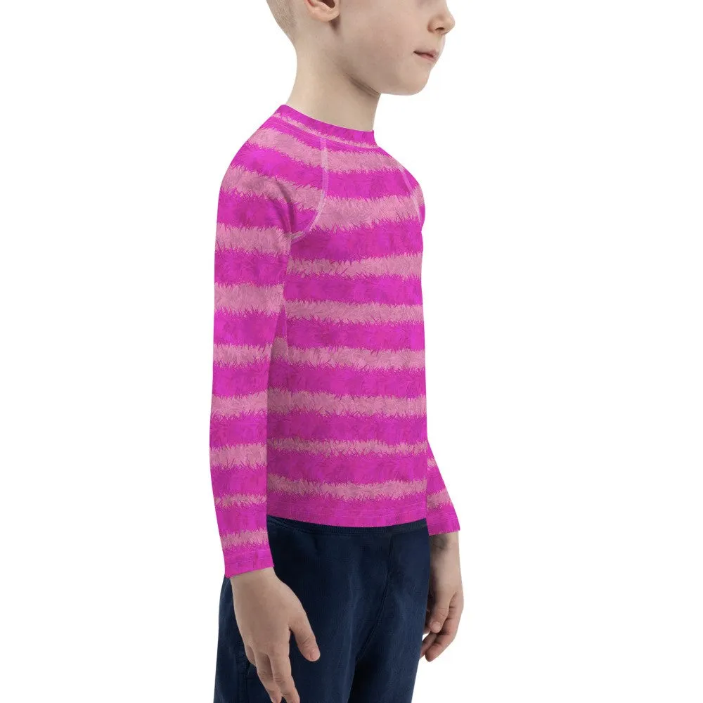 Cheshire Cat Inspired Fur Print Kids' Rash Guard