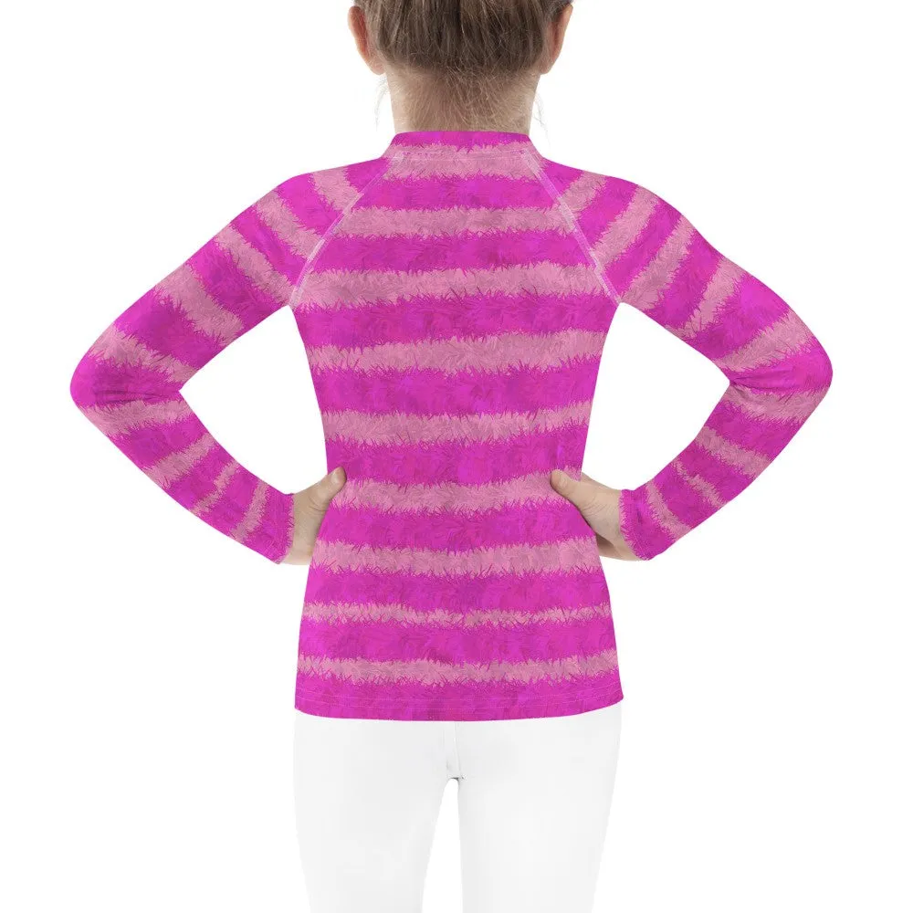 Cheshire Cat Inspired Fur Print Kids' Rash Guard