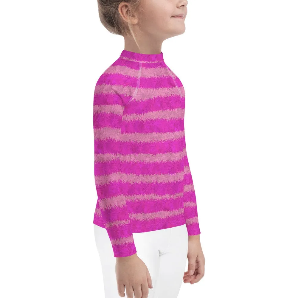 Cheshire Cat Inspired Fur Print Kids' Rash Guard