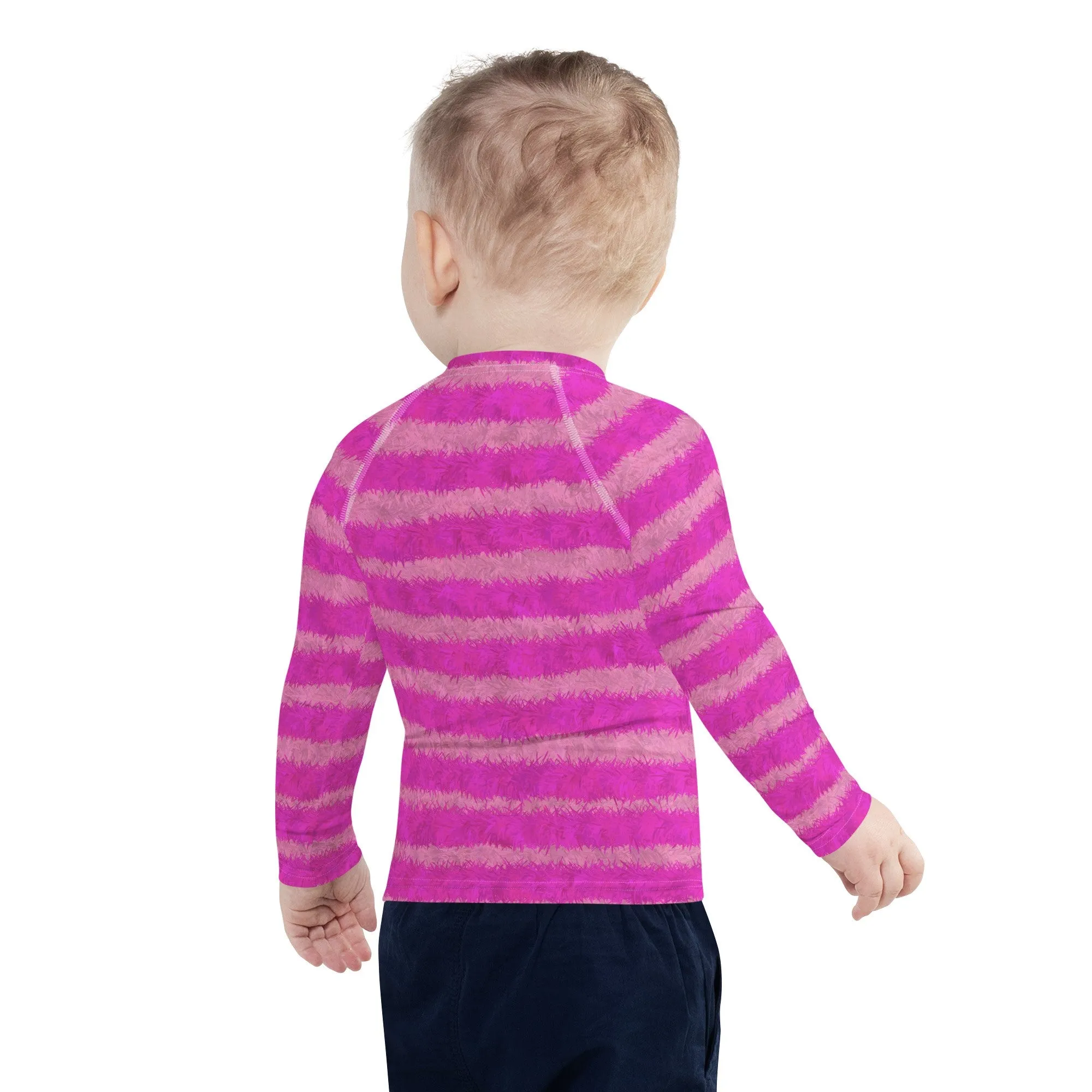 Cheshire Cat Inspired Fur Print Kids' Rash Guard