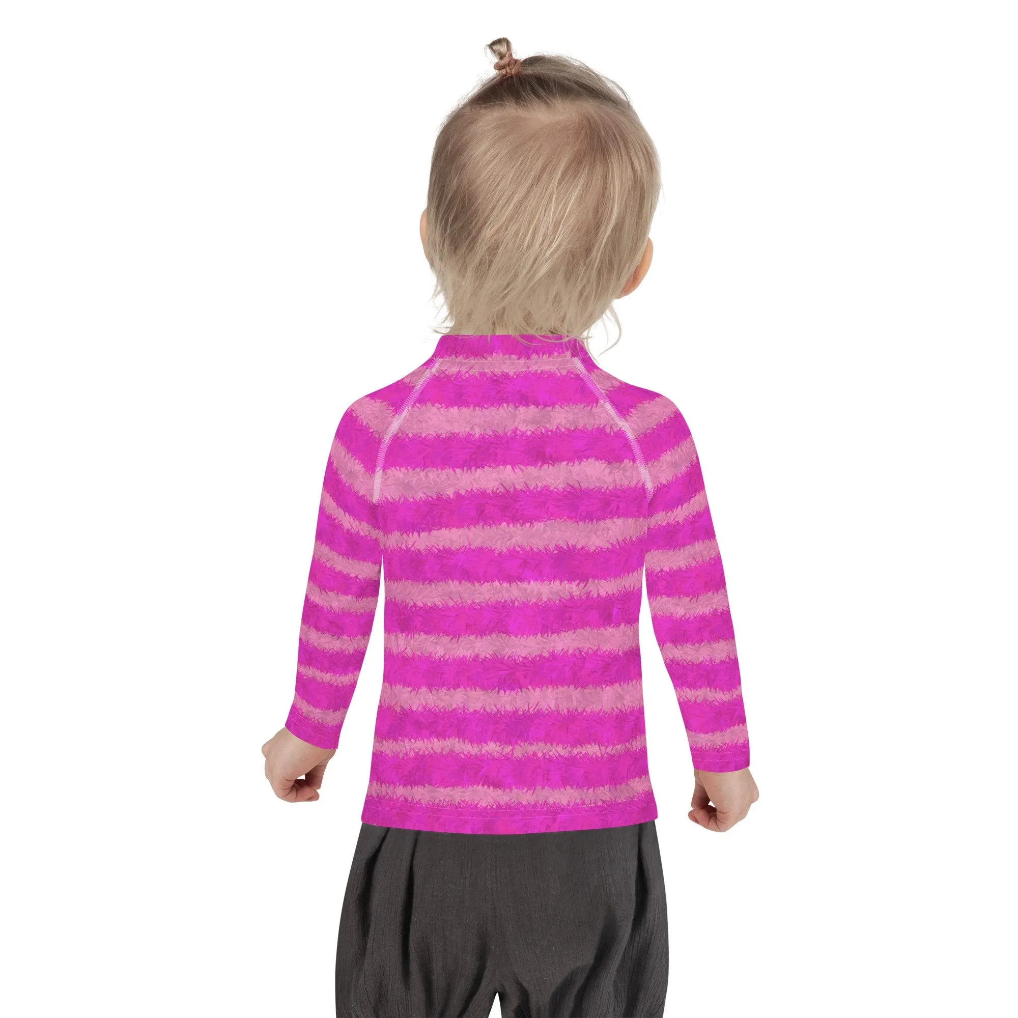 Cheshire Cat Inspired Fur Print Kids' Rash Guard