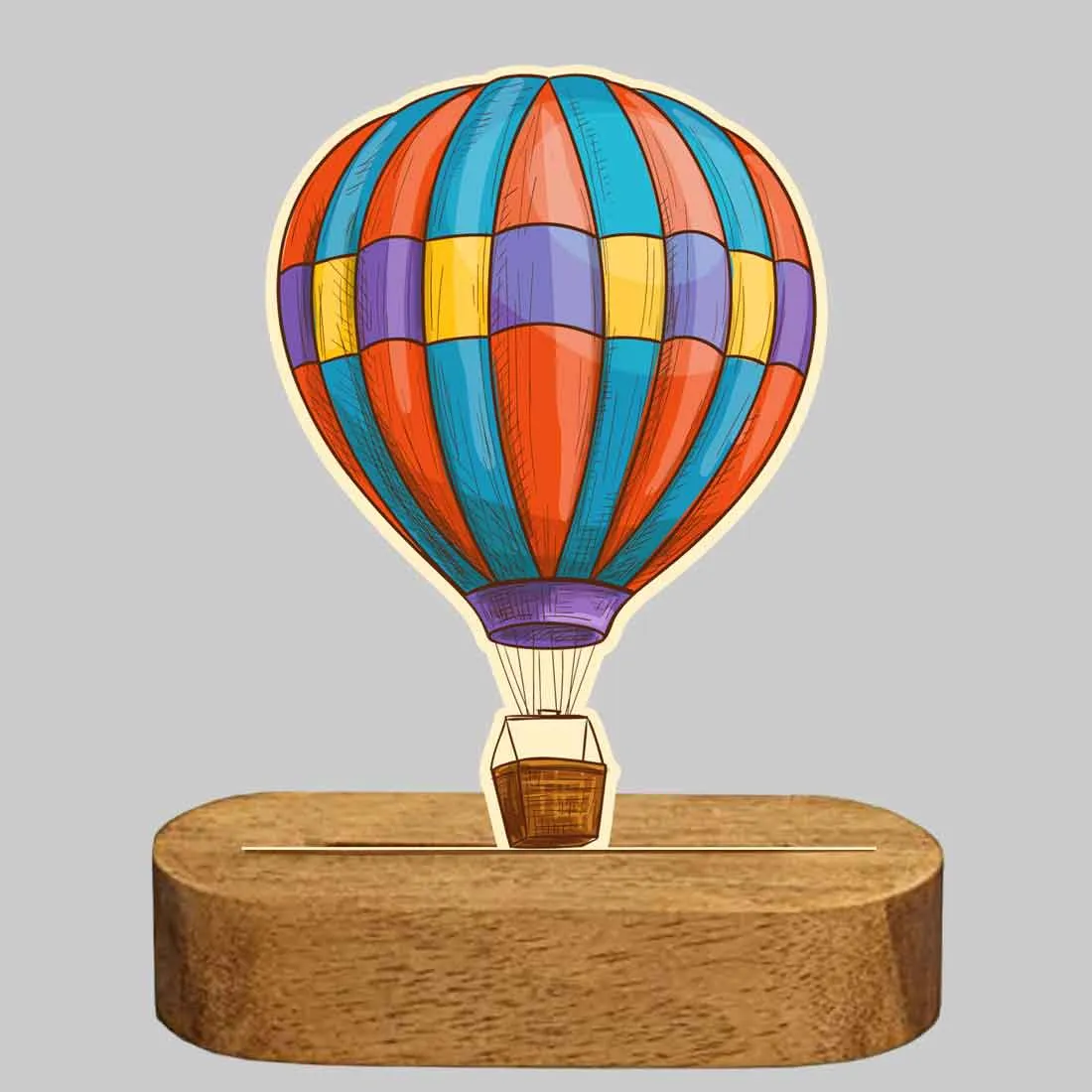 Childs Night Light for Bedroom Beautiful Hot-air Balloon Design LED Lamp for Kids