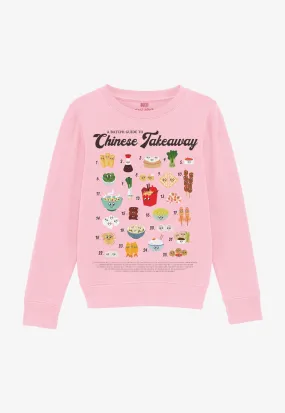 Chinese Takeaway Guide Kids’ Sweatshirt In Pink