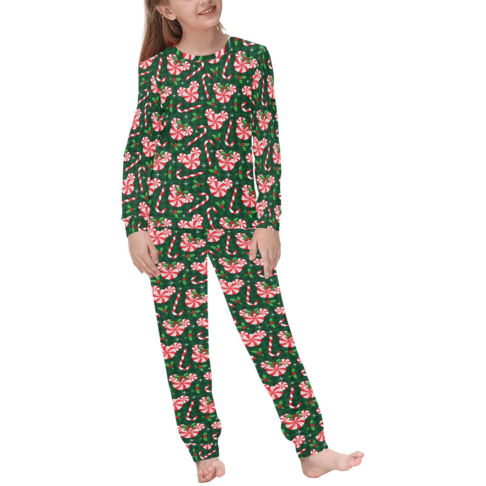 Christmas Peppermint Kids' Long Sleeve Pajama Set