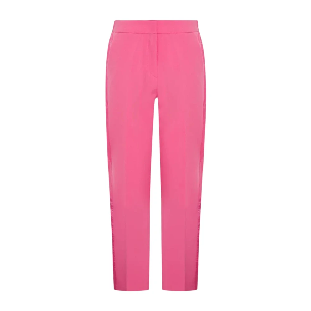 Classic Pink Cigarette Pants with Satin Side Bands