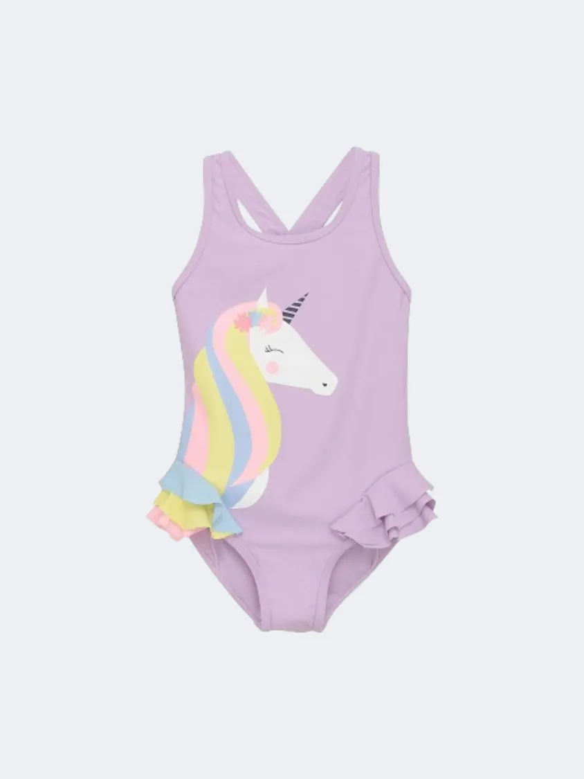 Color Kids Application Girls Beach Monokini Lavender Mist